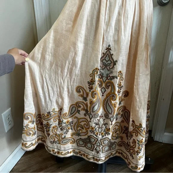 NWT Zimmermann Devi Embroidered Linen Midi Dress - Picture 14 of 16